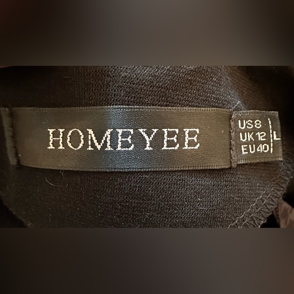 Homeyee Size 8 Black and Houndstooth Dress - Picture 4 of 5